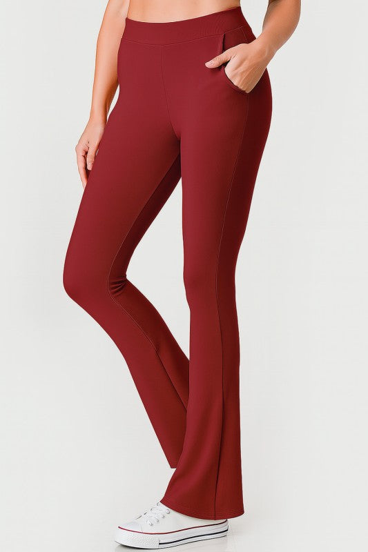 OTT60BX-PLUS SIZE OTTOMAN HIGH-RISE FLARE PANTS