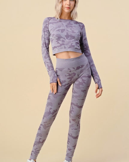 SP50LSSET CAMOUFLAGE CROP SET
