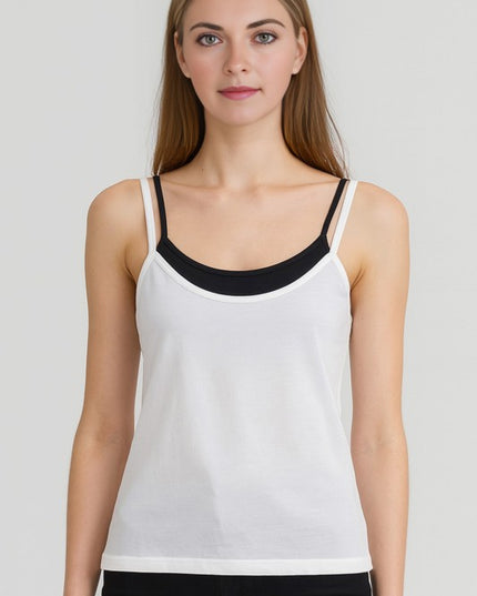 PT38 DOUBLE LAYER CAMI TANK TOP