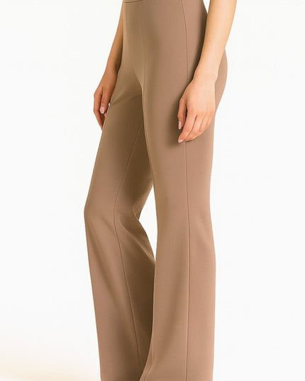 YC33 SOLID PLEATED HIGH RISE PANTS