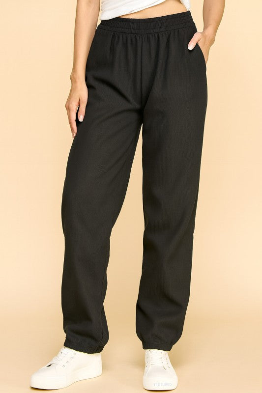 CF0504X PLUS SIZE RELAXED CORDUROY STRAIGHT PANTS WITH FUR