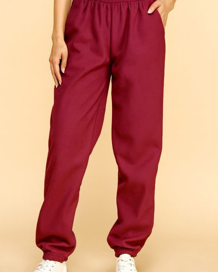 CF0503X PLUS SIZE STRETCH CORDUROY FUR JOGGERS
