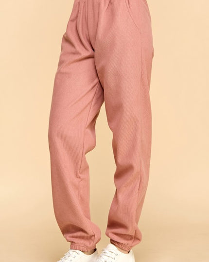 CF0503X PLUS SIZE STRETCH CORDUROY FUR JOGGERS
