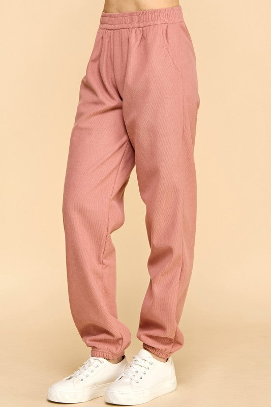 CF0503X PLUS SIZE STRETCH CORDUROY FUR JOGGERS