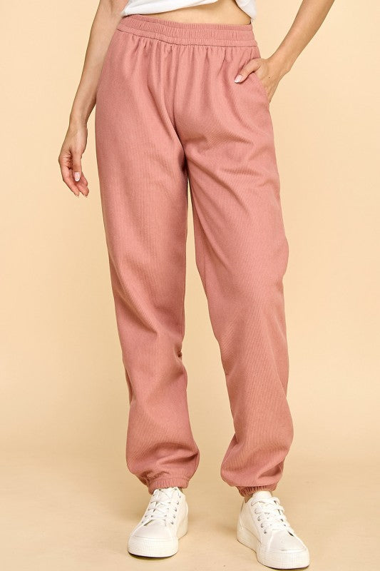 CF0503X PLUS SIZE STRETCH CORDUROY FUR JOGGERS