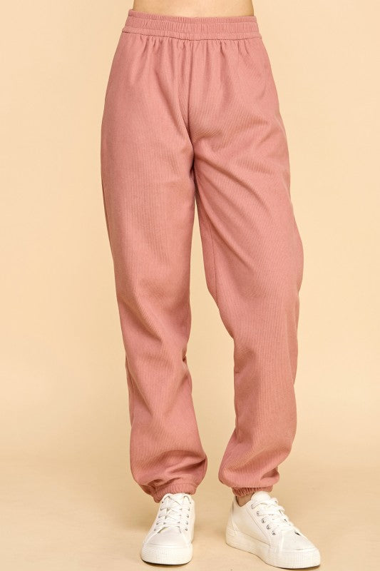 CF0503X PLUS SIZE STRETCH CORDUROY FUR JOGGERS