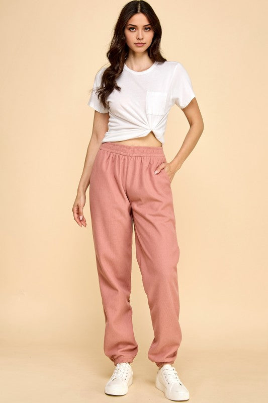 CF0503X PLUS SIZE STRETCH CORDUROY FUR JOGGERS