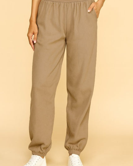 CF0503X PLUS SIZE STRETCH CORDUROY FUR JOGGERS