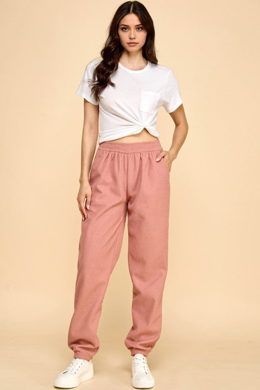 CF0503X PLUS SIZE STRETCH CORDUROY FUR JOGGERS