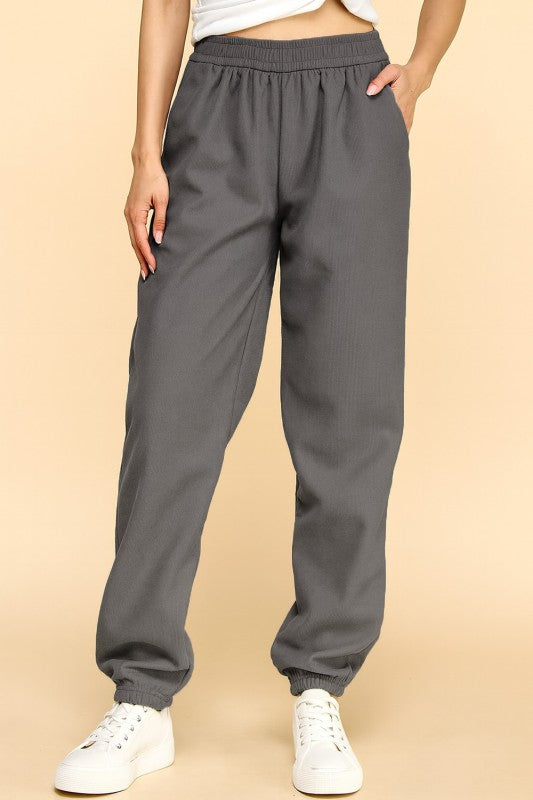 CF0503X PLUS SIZE STRETCH CORDUROY FUR JOGGERS