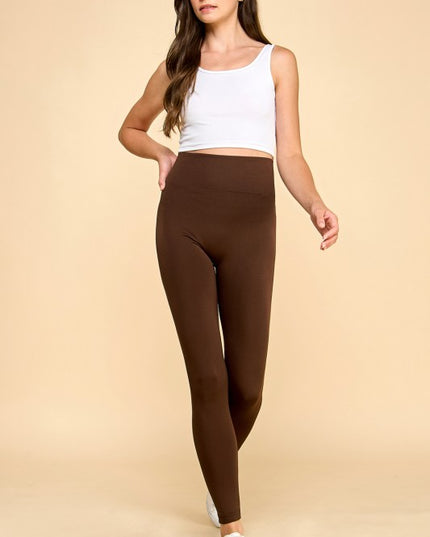 FL9500 PLUS SIZE HIGH RISE FLEECE LEGGINGS