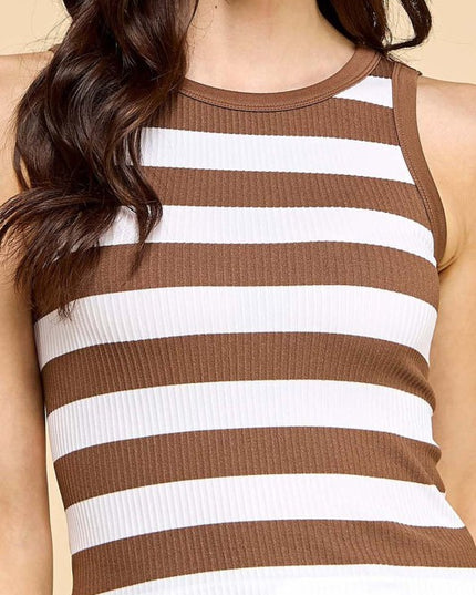 NT37 BOLD STRIPE RIBBED TANK TOP