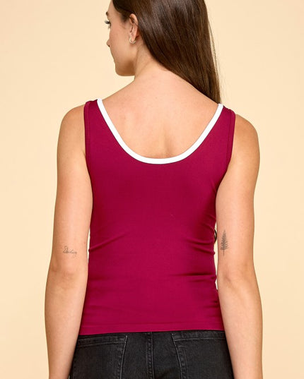 PT39 NOTCHED NECK TANK TOP
