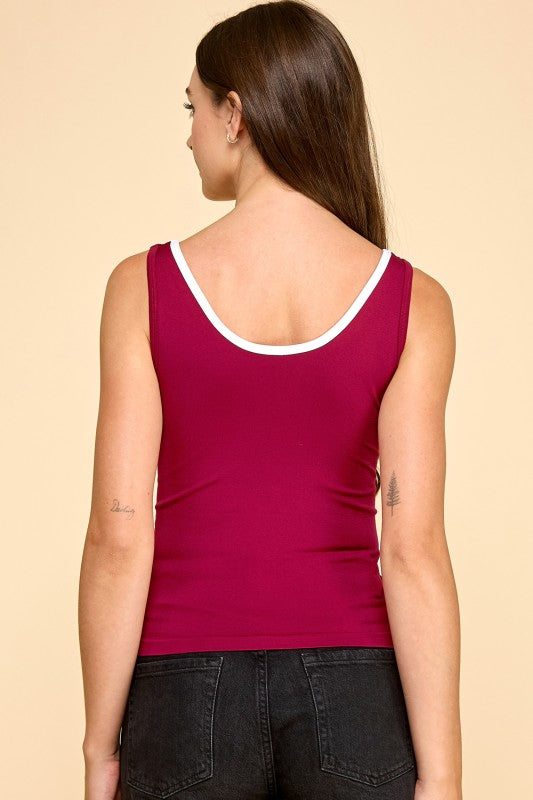 PT39 NOTCHED NECK TANK TOP