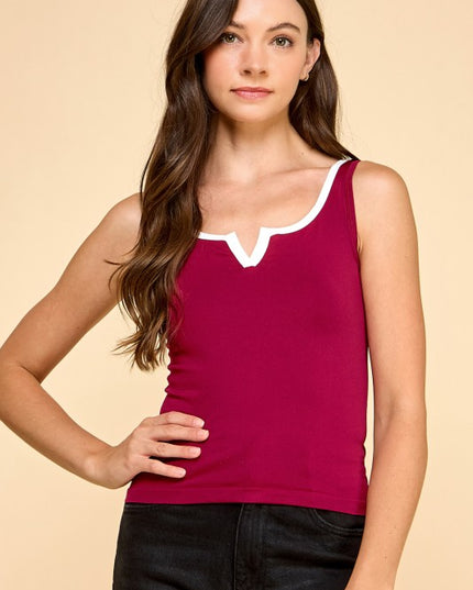 PT39 NOTCHED NECK TANK TOP