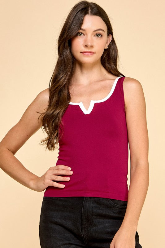 PT39 NOTCHED NECK TANK TOP