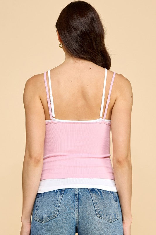 PT41 DOUBLE LAYERED CAMI TANK TOP