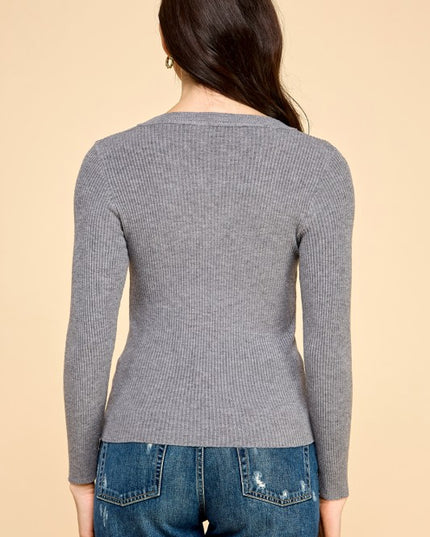 CRN01 CLASSIC ROUND NECK LONG SLEEVE KNIT SWEATER