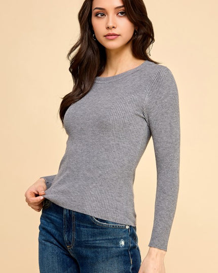 CRN01 CLASSIC ROUND NECK LONG SLEEVE KNIT SWEATER