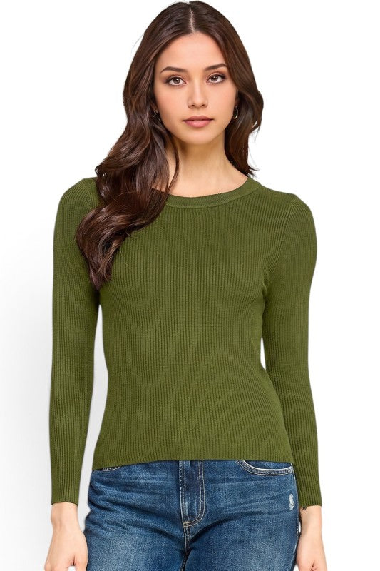 CRN01 Classic Round Neck – Long Sleeve Knit Sweater