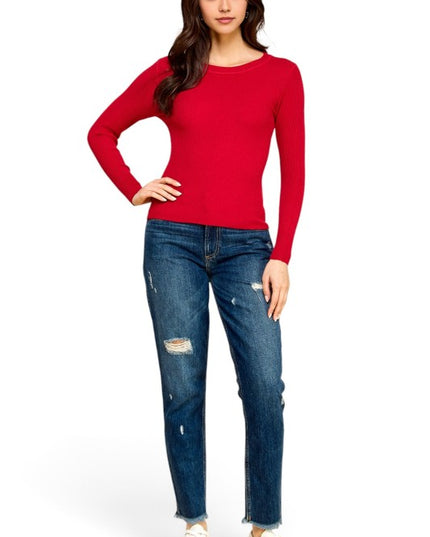 CRN01 Classic Round Neck – Long Sleeve Knit Sweater