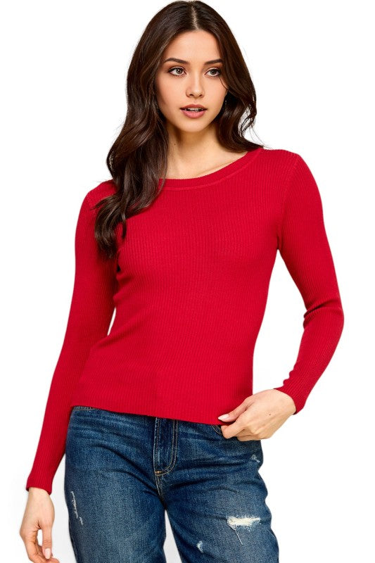 CRN01 Classic Round Neck – Long Sleeve Knit Sweater