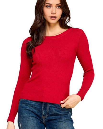 CRN01 Classic Round Neck – Long Sleeve Knit Sweater