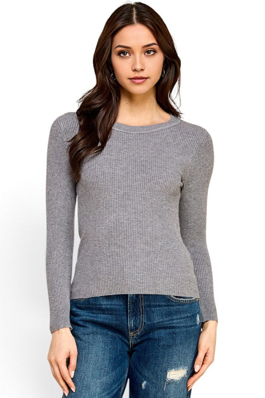 CRN01 Classic Round Neck – Long Sleeve Knit Sweater