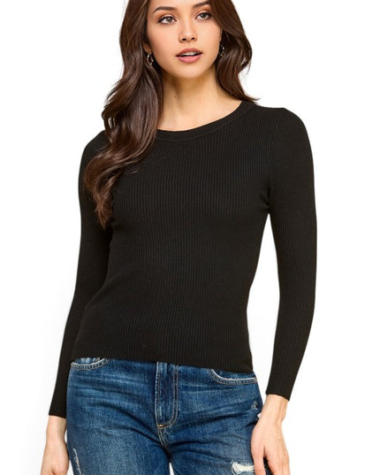 CRN01 Classic Round Neck – Long Sleeve Knit Sweater