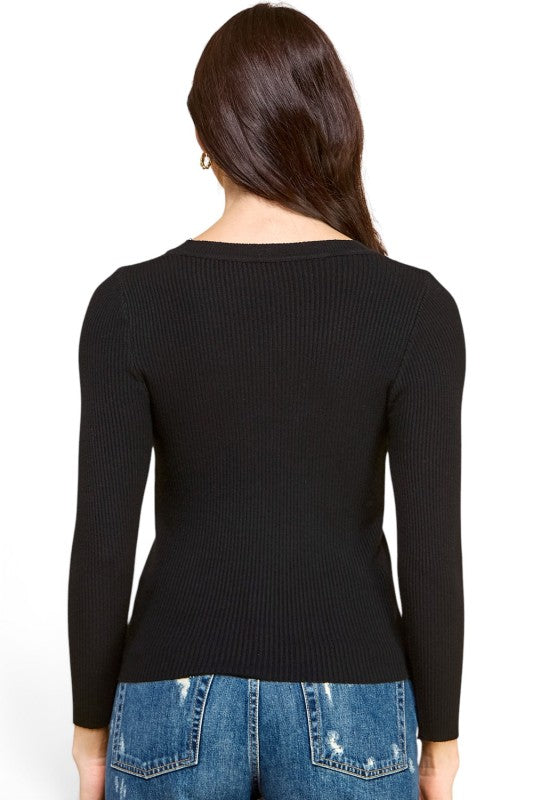 CRN01 Classic Round Neck – Long Sleeve Knit Sweater