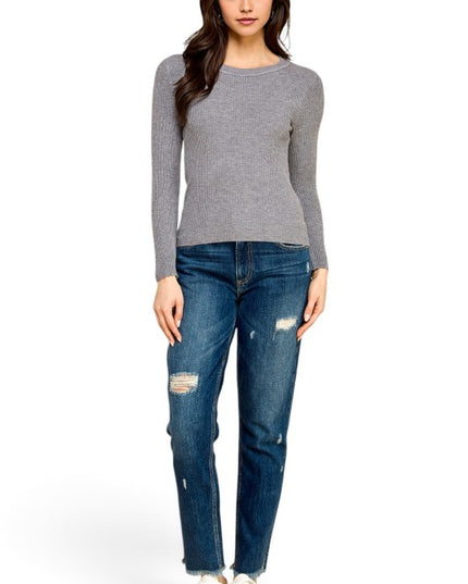 CRN01 Classic Round Neck – Long Sleeve Knit Sweater