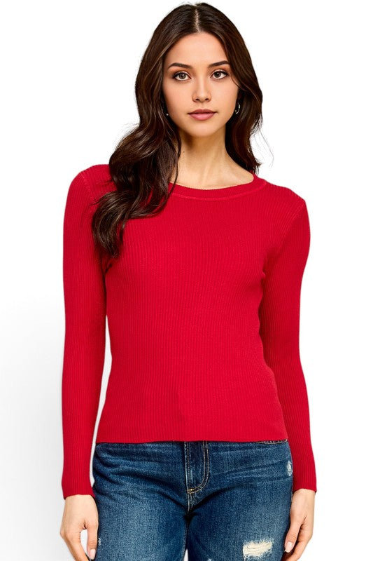 CRN01 Classic Round Neck – Long Sleeve Knit Sweater