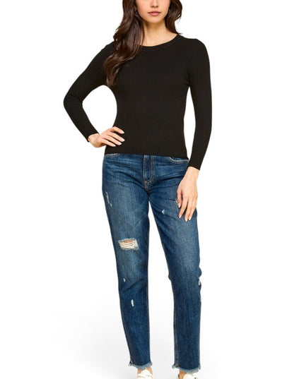 CRN01 Classic Round Neck – Long Sleeve Knit Sweater