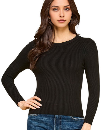 CRN01 Classic Round Neck – Long Sleeve Knit Sweater