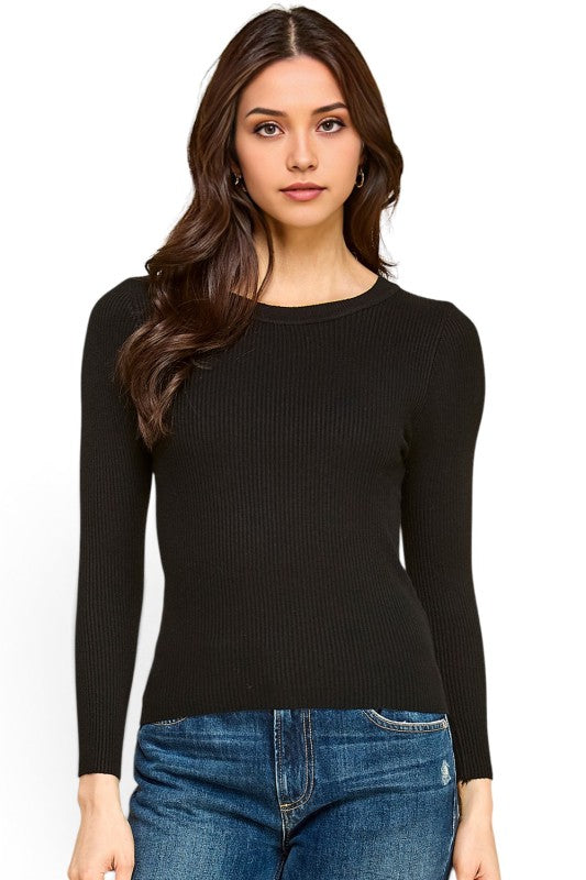 CRN01 Classic Round Neck – Long Sleeve Knit Sweater