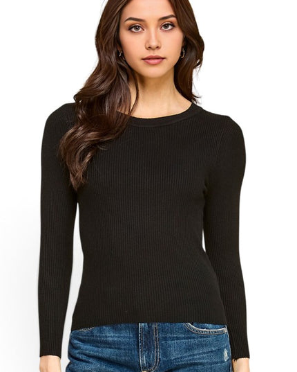 CRN01 Classic Round Neck – Long Sleeve Knit Sweater