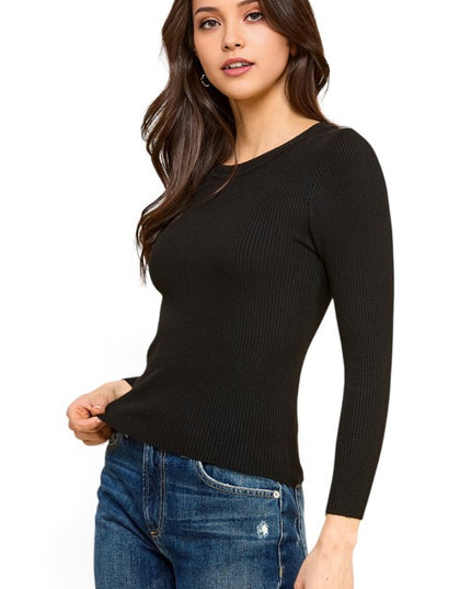 CRN01 Classic Round Neck – Long Sleeve Knit Sweater