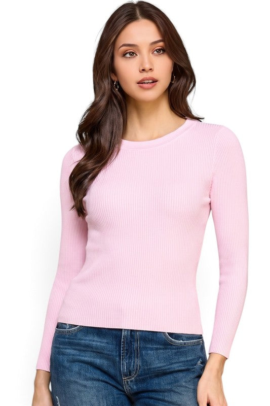 CRN01 Classic Round Neck – Long Sleeve Knit Sweater