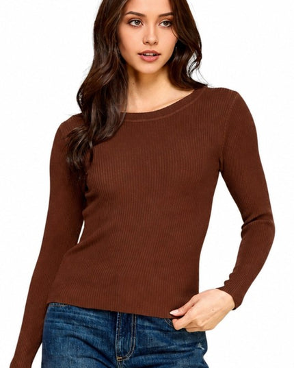 CRN01 Classic Round Neck – Long Sleeve Knit Sweater