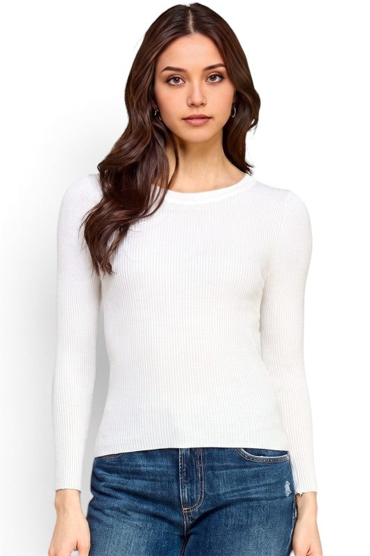 CRN01 Classic Round Neck – Long Sleeve Knit Sweater