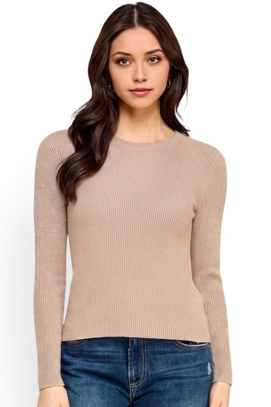 CRN01 Classic Round Neck – Long Sleeve Knit Sweater