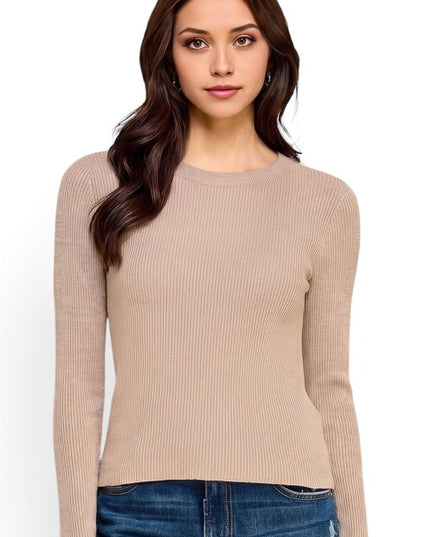 CRN01 Classic Round Neck – Long Sleeve Knit Sweater