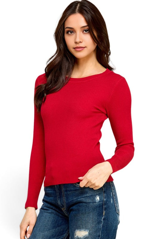 CRN01 Classic Round Neck – Long Sleeve Knit Sweater