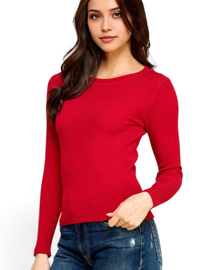 CRN01 Classic Round Neck – Long Sleeve Knit Sweater