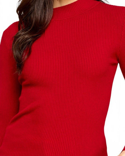 CMN02 Classic Mock Neck – Long Sleeve Knit Sweater
