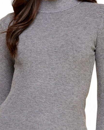 CMN02 Classic Mock Neck – Long Sleeve Knit Sweater
