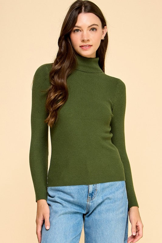 CTN03 CLASSIC TURTLE NECK LONG SLEEVE KNIT SWEATER