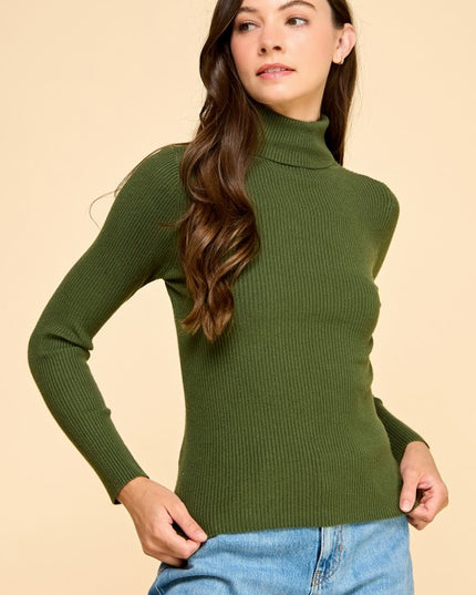 CTN03 CLASSIC TURTLE NECK LONG SLEEVE KNIT SWEATER