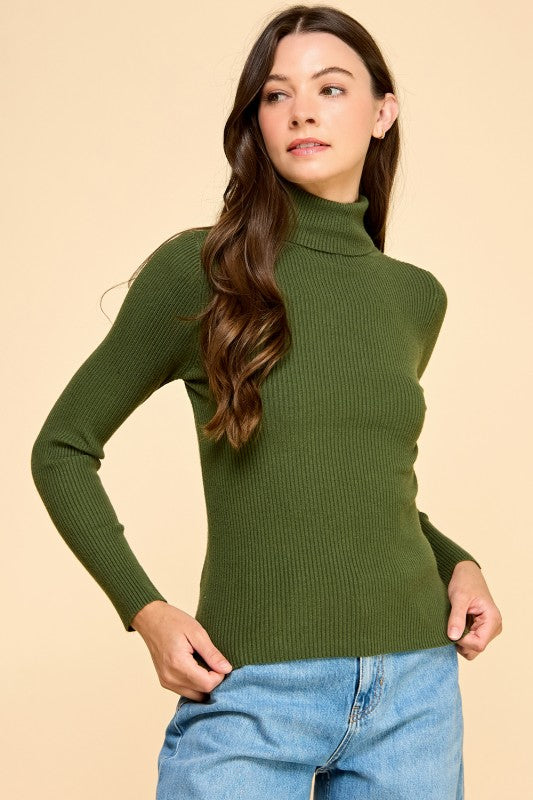 CTN03 CLASSIC TURTLE NECK LONG SLEEVE KNIT SWEATER