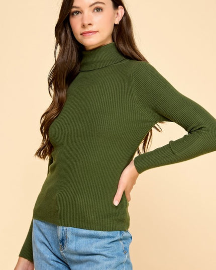 CTN03 CLASSIC TURTLE NECK LONG SLEEVE KNIT SWEATER